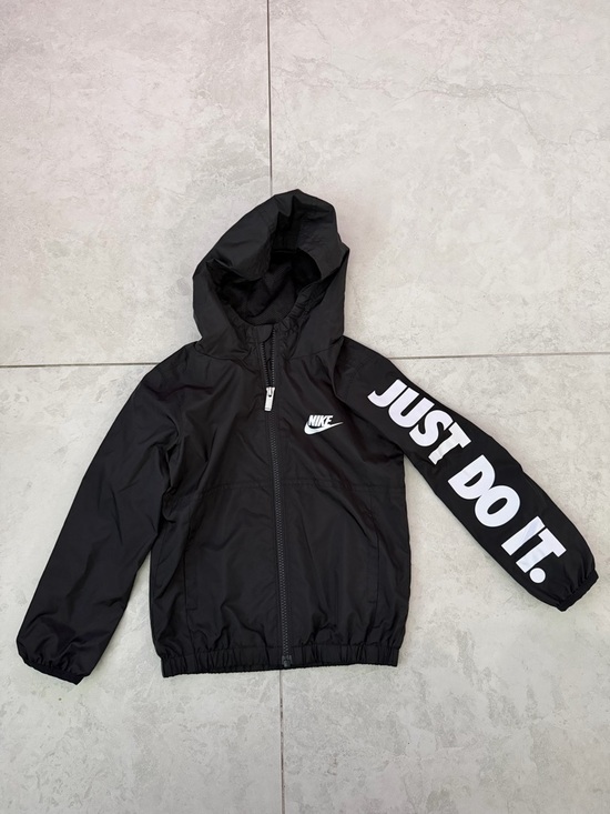 Nike Other - Nike Black Jacket with White Swoosh and Sleeve Text
